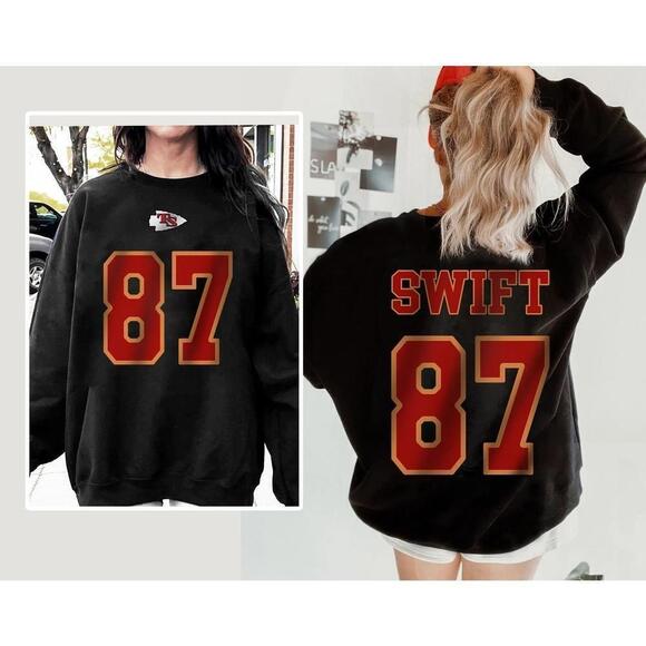 Other - 2 Sided Swift 87 Swift And Travis Kelce Football Sweatshirt